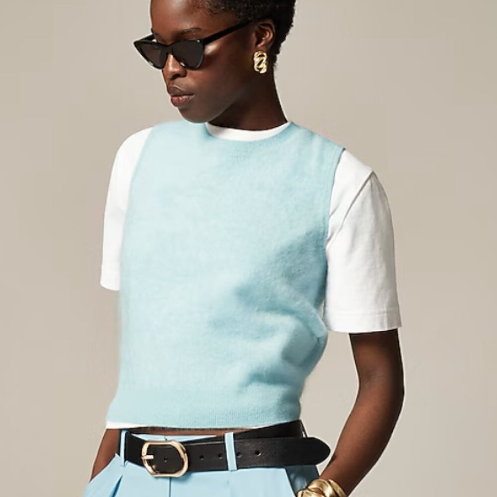 J.Crew Brushed Cashmere Sweater Shell NWT